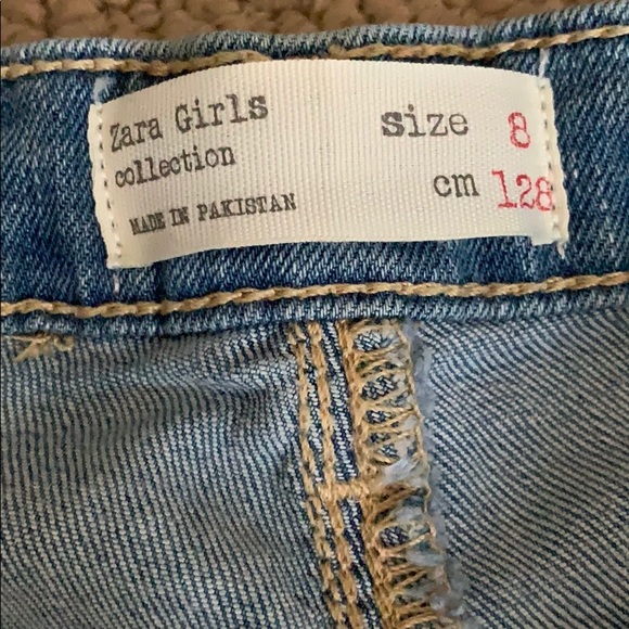 Zara Girls Embroidered Ankle Jean - Picture 3 of 7